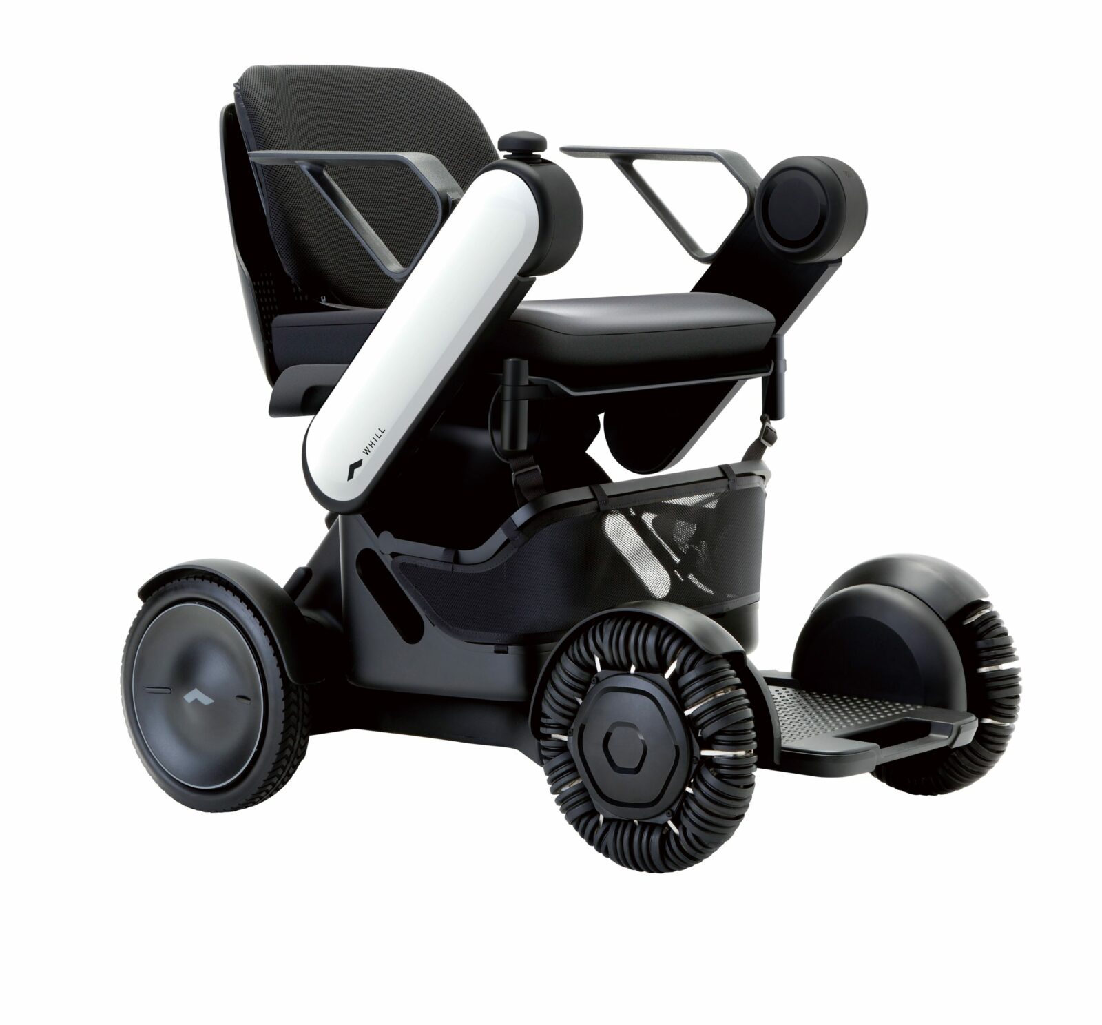 Panier pour fauteuil roulant électrique design