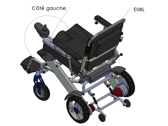 Pantographe pour fauteuil roulant électrique
