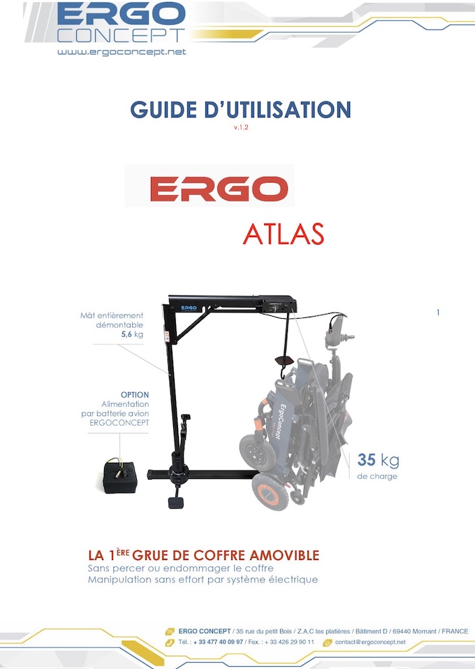 Ergo Atlas : Grue de coffre amovible